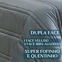 Ver imagem 2 de Edredom Grosso Super King Blair Veludo Luxuoso:Cinza