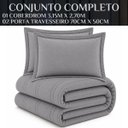 Ver imagem 4 de Edredom Grosso Super King Blair Veludo Luxuoso:Cinza