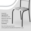 Ver imagem 6 de Conjunto Sala de Jantar Mesa Retangular 140x75cm Tampo Granito Ocre 6 Cadeiras Rio Preto/Paraopeba/Fosco