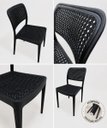 Ver mais imagens de Kit 6 Cadeiras Mônaco Rattan Empilhável Cozinha Sala Jantar - Preto