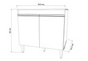 Ver imagem 2 de Balcão Multiuso Alinne 79cm para Cooktop 4 e 5 Bocas com 2 Portas - Branco Peternella