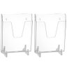 2 Expositores de Acrílico A4 Parede Mesa para Documentos Dellocolor Vertical Transparente - 1