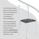 Ver imagem 7 de Conjunto Sala de Jantar Mesa Retangular 140x75cm Tampo Granito Ocre 6 Cadeiras Rio