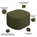 Ver imagem 4 de Puff Decorativo Orgânico para Living Quarto 70cm Doha W01 Linho Verde- Lyam Decor