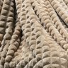 Coordenado Cobre Leito e Cobertor Tok Max Queen Ultrasoft Alto Relevo Dupla Face - Palha - 5