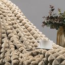 Ver imagem 4 de Coordenado Cobre Leito e Cobertor Tok Max Queen Ultrasoft Alto Relevo Dupla Face - Palha