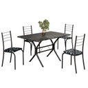 Ver imagem 2 de Conjunto Sala de Jantar Mesa Retangular 100x60cm Tampo Ardósia Indiana 4 Cadeiras Rio