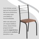 Ver imagem 7 de Conjunto Sala de Jantar Mesa Retangular 100x60cm Tampo Ardósia Indiana 4 Cadeiras Rio