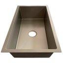 Ver imagem 2 de Cuba Inox 304 Quadrada Gourmet Plana Cozinha 70x40 Válvula ECUBAS 7040 Nano PVD