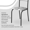 Ver imagem 6 de Conjunto Sala de Jantar Mesa Retangular 100x60cm Tampo Ardósia Indiana 4 Cadeiras Rio