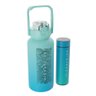 Kit Garrafa Squeeze 2l Garrafa Térmica com Termômetro 500ml - 1