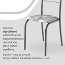 Ver imagem 6 de Conjunto Sala de Jantar Mesa Retangular 100x60cm Tampo Ardósia Indiana 4 Cadeiras Rio