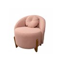 Ver imagem 4 de Kit 01 Sofá 2 Lugares + 02 Poltronas Orgânicos c/ Almofadas Curvo Sala Recepção Amsterdã Boucle Rosa