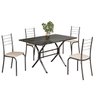 Conjunto Sala de Jantar Mesa Retangular 100x60cm Tampo Ardósia Indiana 4 Cadeiras Rio - 2
