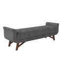 Ver imagem 1 de Puff Recamier 140cm Neville P02 Linho Cinza- Mpozenato