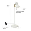 Ver imagem 3 de Luminária de Mesa Abajur Robbie Preto