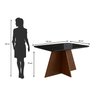 Conjunto Sala de Jantar Mesa 90x120cm T Vidro com 4 Cadeiras Madeira Maciça Tecido Joli - 5