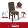 Conjunto Sala de Jantar Mesa 90x120cm T Vidro com 4 Cadeiras Madeira Maciça Tecido Joli - 6