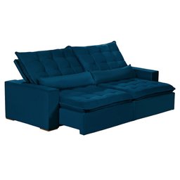 Sofá Modular Ceará 5 Lugares 2.50 MT Retrátil e Reclinável Veludo Sofatec - 4