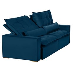 Sofá Modular Ceará 5 Lugares 2.50 MT Retrátil e Reclinável Veludo Sofatec - 7