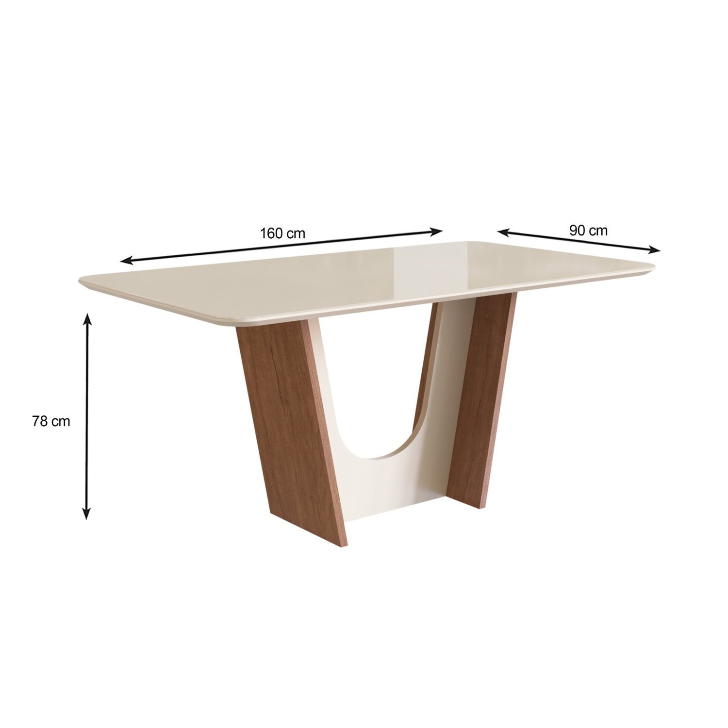 Conjunto Sala de Jantar Mesa 90x160cm T Vidro com 4 Cadeiras Madeira Maciça Tecido Linho - 3