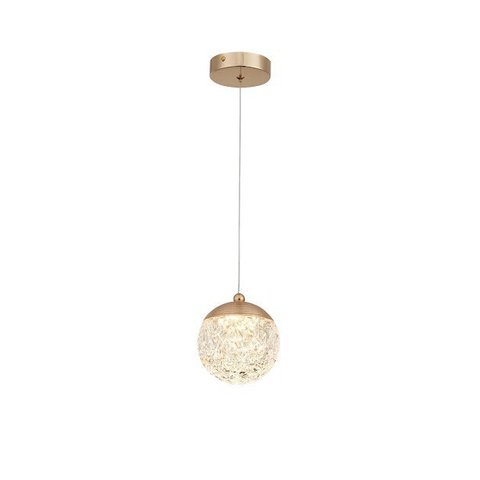 Pendente Globo Acrílico Detalhado 13cm Led 7W 3000K Bivolt