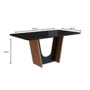 Ver imagem 3 de Conjunto Sala de Jantar Mesa 90x160cm T Vidro com 6 Cadeiras Madeira Maciça Tecido Joli Marrom/Canela/Preto/Creme
