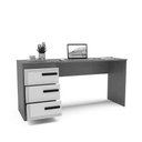 Ver imagem 3 de Mesa para Escritório Valência 3 Gavetas Branco - Politorno