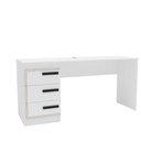 Ver imagem 2 de Mesa para Escritório Valência 3 Gavetas Branco - Politorno
