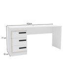 Ver imagem 4 de Mesa para Escritório Valência 3 Gavetas Branco - Politorno