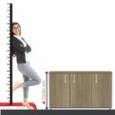 Ver imagem 6 de Armário para Escritório Pivotante Credenza Cinza/Grafito/Noce Marromle