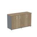 Ver imagem 3 de Armário para Escritório Pivotante Credenza Cinza/Grafito/Noce Marromle