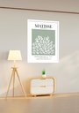 Ver imagem 1 de Quadro Decorativo Matisse Coral Verde - 70x50cm:moldura Branca