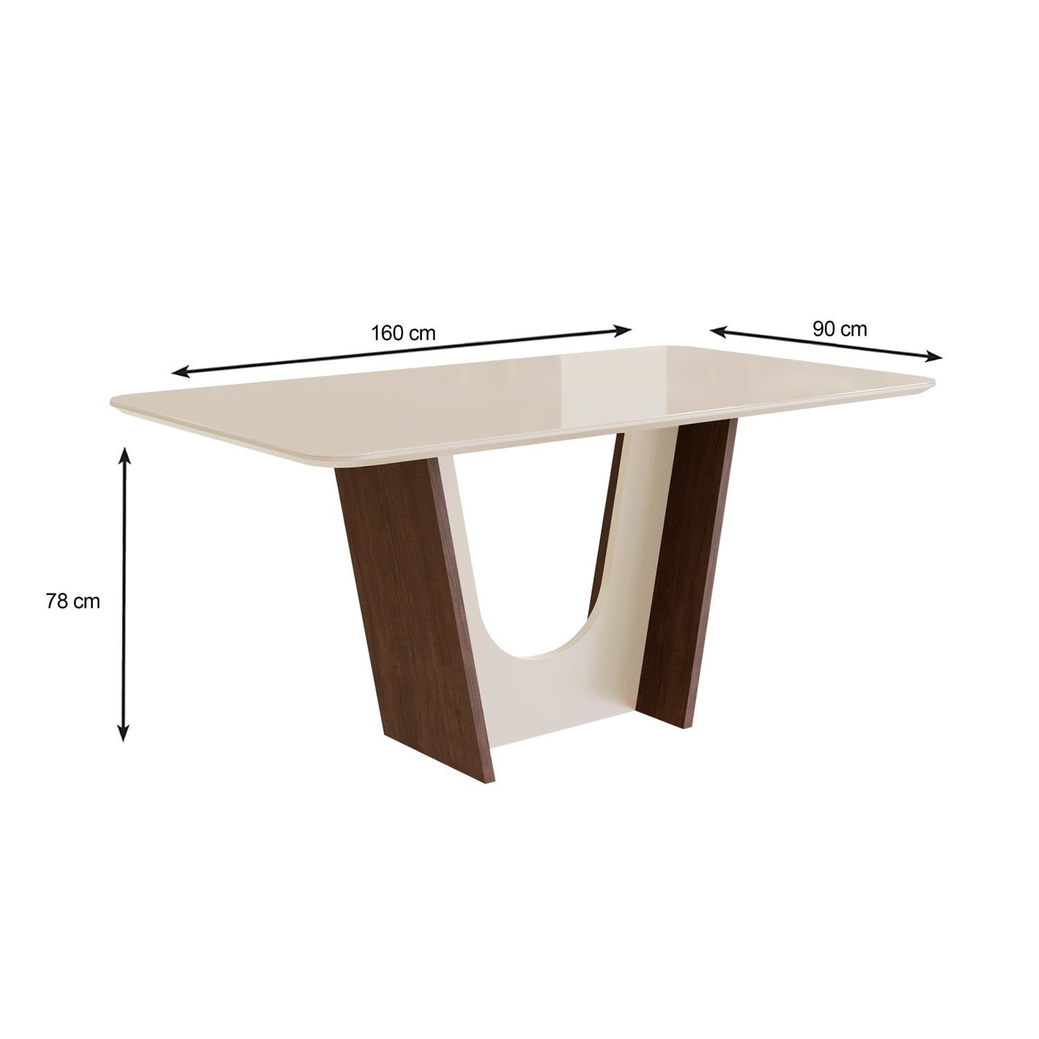 Conjunto Sala de Jantar Mesa 90x160cm T Vidro com 6 Cadeiras Madeira Maciça Tecido Joli - 3