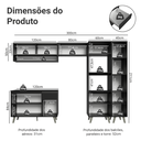 Ver imagem 6 de Armário de Cozinha Completa 300 cm Preto Nice Madesa 09