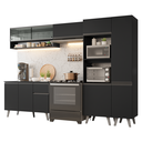 Ver imagem 5 de Armário de Cozinha Completa 300 cm Preto Nice Madesa 09