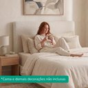 Ver imagem 6 de Cabeceira Painel Suspenso Casal 160 cm Luna Retangular Boucle Bege Artte