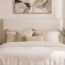 Ver imagem 2 de Cabeceira Painel Suspenso Casal 160 cm Luna Retangular Boucle Bege Artte