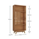 Ver imagem 7 de Conjunto Escrivaninha em L 120x136cm 2 Portas com Estante 1 Porta Retrô Espresso Móveis Nogal