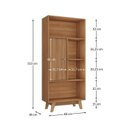 Ver imagem 7 de Escrivaninha em L 120x136cm 2 Portas com Estante 1 Porta Retrô Espresso Móveis