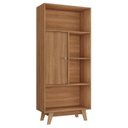 Ver mais imagens de Conjunto Escrivaninha em L 120x136cm 2 Portas com Estante 1 Porta Retrô Espresso Móveis Nogal