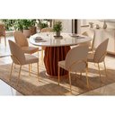 Ver imagem 1 de Mesa Sala Jantar Tokyo + 6 Cadeiras Lizy Freijo DJ Móveis