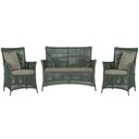 Ver imagem 1 de Jogo Sofá e 2 Poltronas de Área Igapó Alumínio Pintura Preta Corda Náutica Estofado 8 Trama