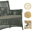 Ver imagem 4 de Jogo Sofá e 2 Poltronas de Área Igapó Alumínio Pintura Preta Corda Náutica Estofado 8 Trama