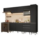Ver imagem 2 de Armário de Cozinha Completa 300 Cm Preto Nice Madesa 05