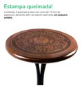 Ver imagem 5 de Mesa Bistrô Alta Redonda 60cm em Madeira Maciça com Estampa Pirografada Pilsner - Empório Tambo - na