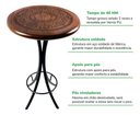 Ver imagem 4 de Mesa Bistrô Alta Redonda 60cm em Madeira Maciça com Estampa Pirografada Pilsner - Empório Tambo - na
