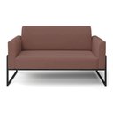 Ver imagem 6 de Sofá Namoradeira Base Industrial Alta Preto Marisa Veludo D03 - D\'rossi Cor Rose