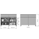 Ver imagem 4 de Balcão Cozinha Nesher Realeza C/ 2 Portas 2gavs 120cm Carvalho/greice
