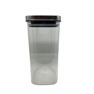 Pote De Vidro Borossilicato Com Tampa Quadrada Inox 1,5L- Mimo Style